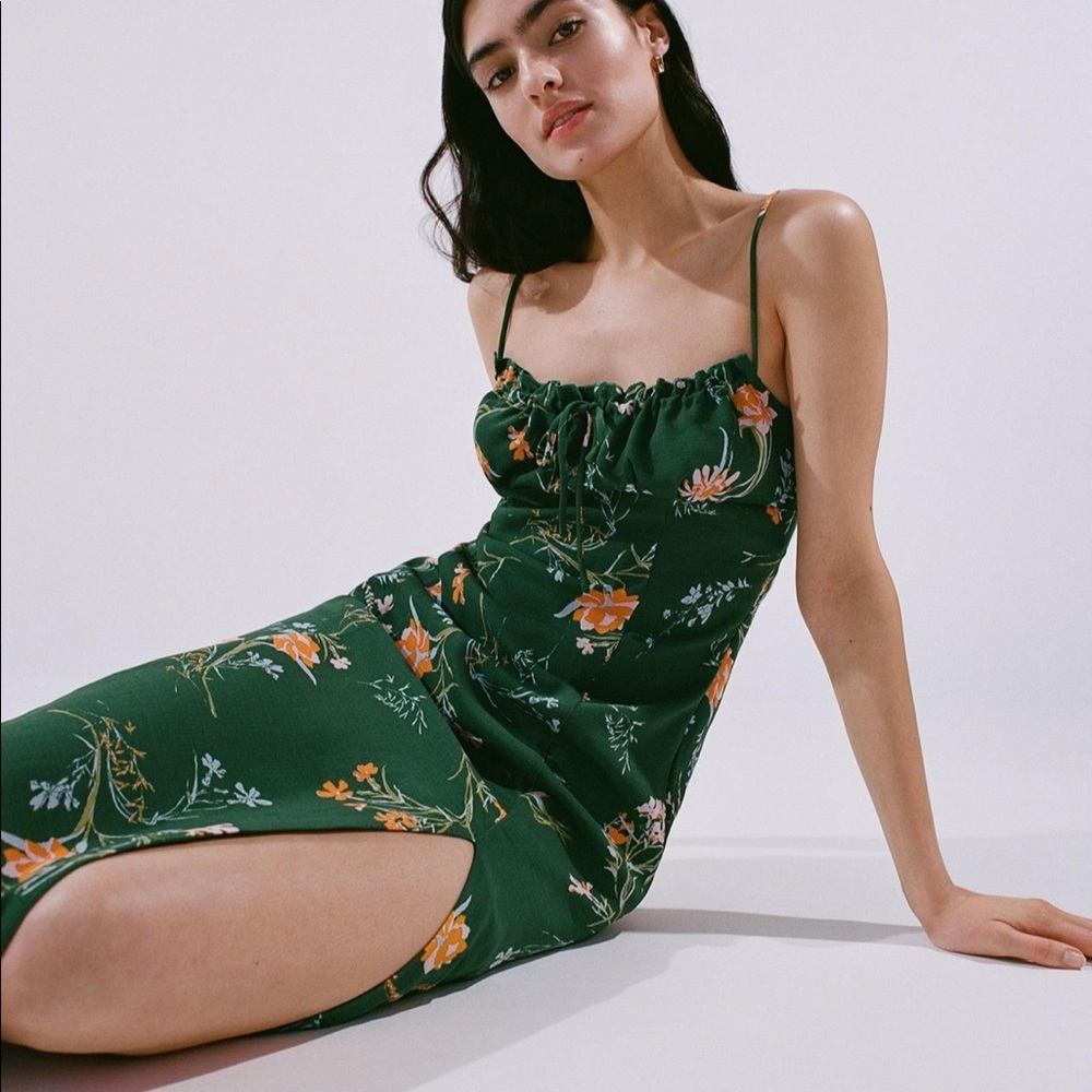 Urban Outfitters April Tieback Midi Slip Dress